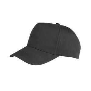 Result Unisex Core Boston 5 Panel Printers Baseball Cap (Pack of 2) / Black